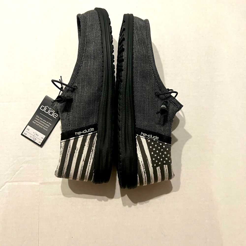 Hey Dude Break Wally Patriotic Buckle Exclusive Shoes.